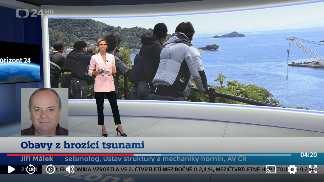 ČT24-Horizont - Obavy z hrozící tsunami