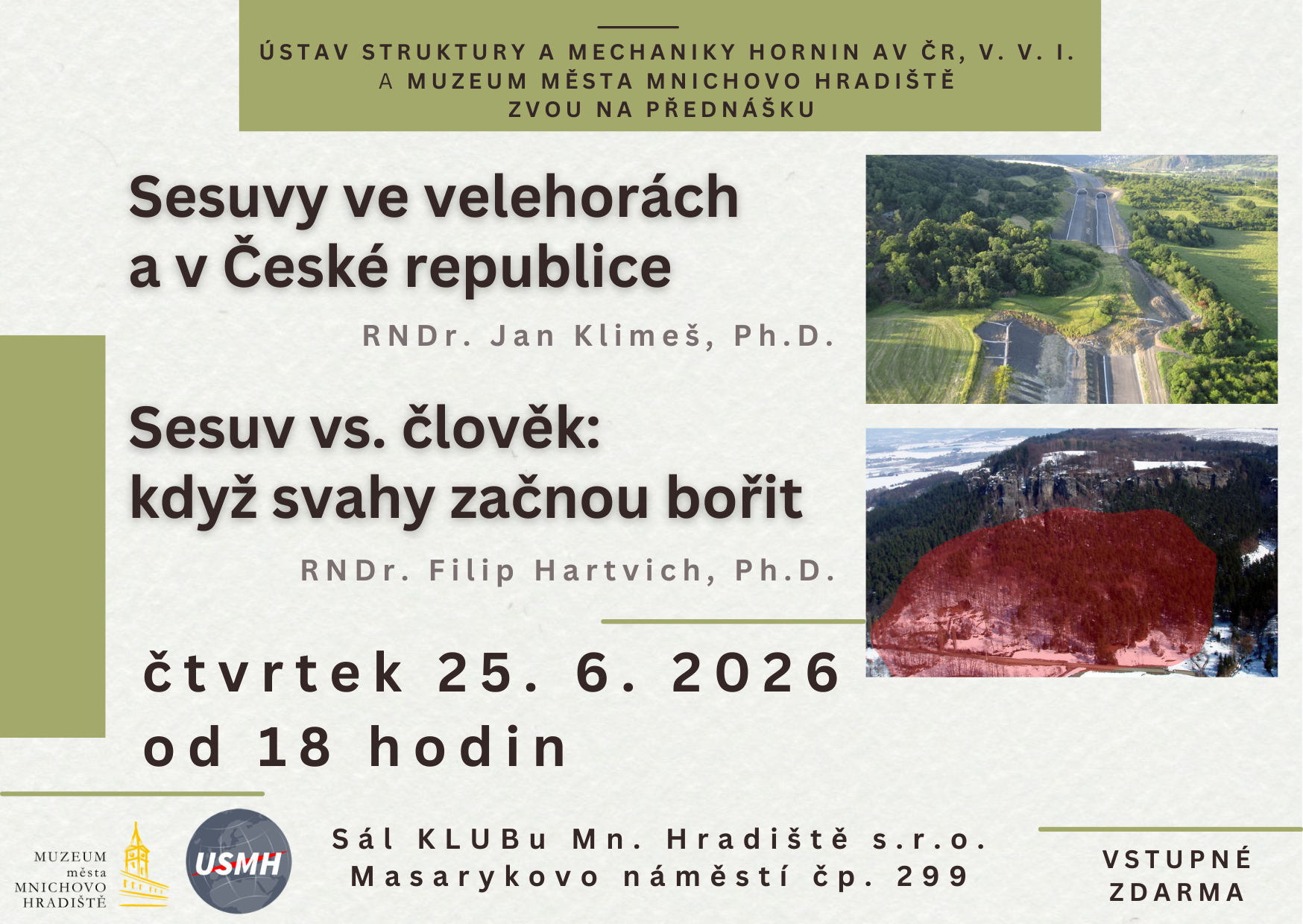 Přednáška Sesuvy ve velehorách