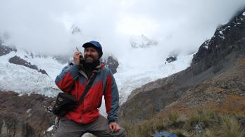 Geolog Jan Klimeš z Akademie věd u ledovce v Peru. Foto: archiv J. Klimeše